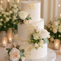 White Flower Tier Cake ( 6 pound/ 3kg )