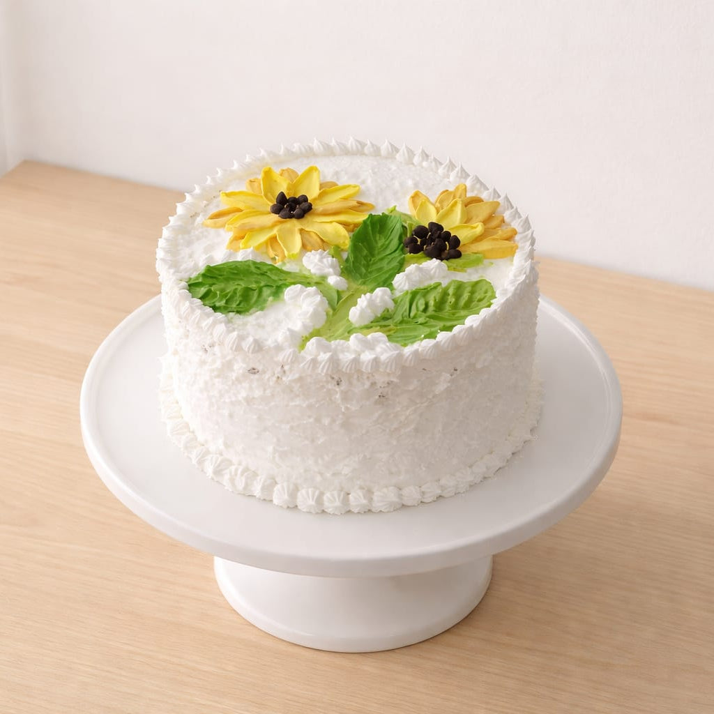 Sunflower Floral Art Cake