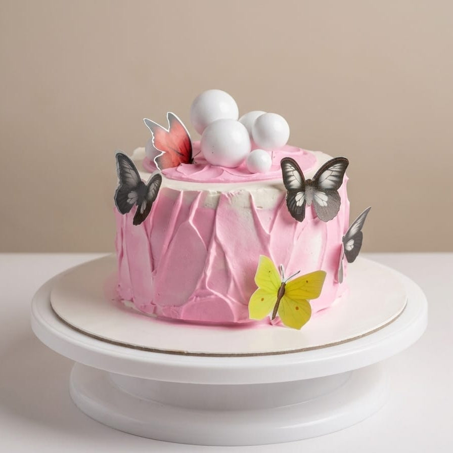 Pink Butterfly Cake