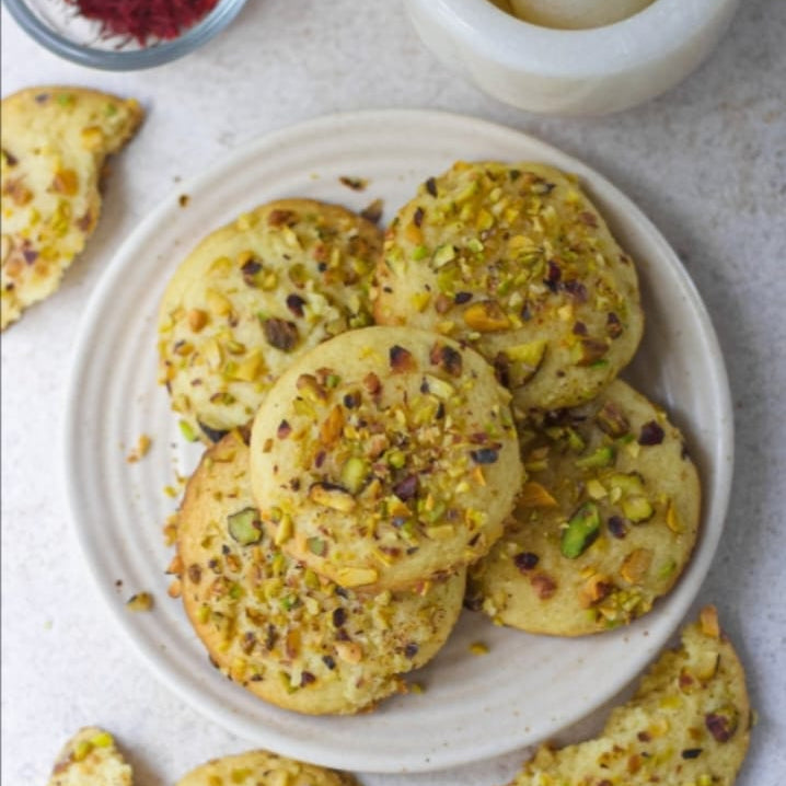 Shahi Besan Pista Cookies