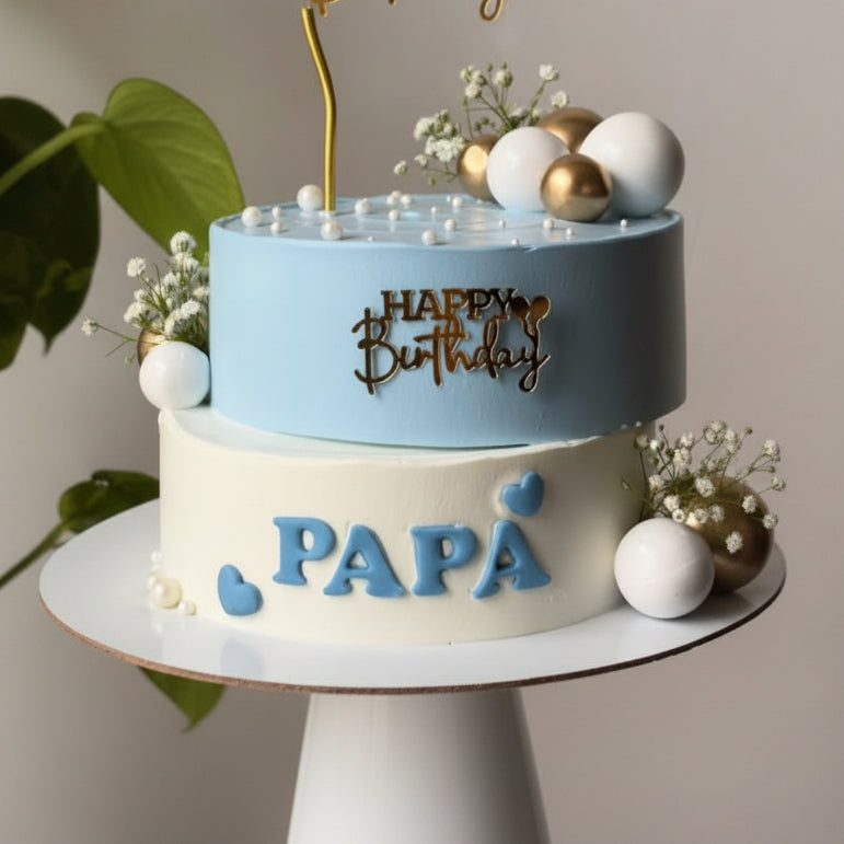 2 Tier Pearl Cake