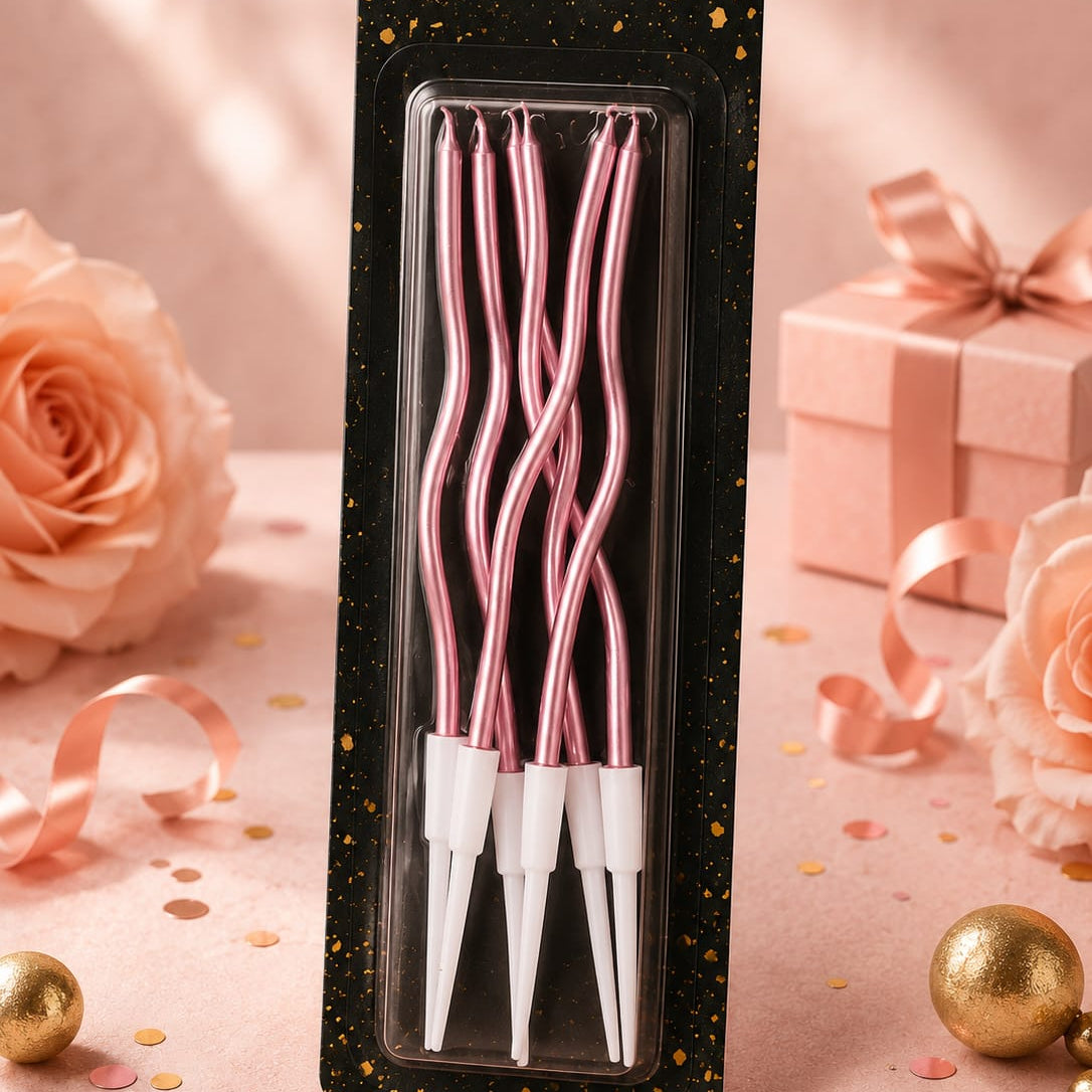Curly Metallic Candles